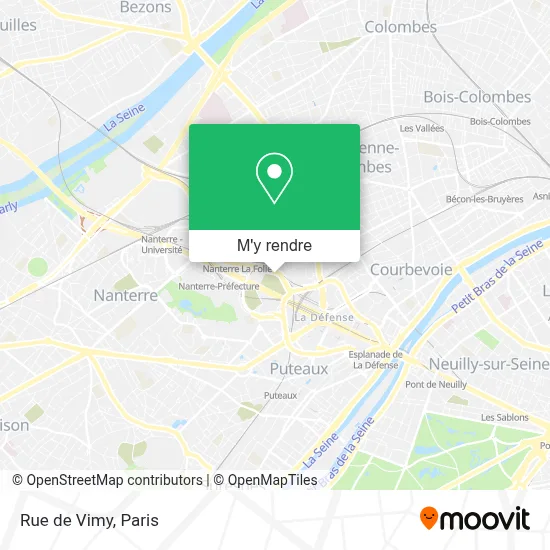 Rue de Vimy plan