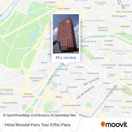 Hôtel Novotel Paris Tour Eiffel plan