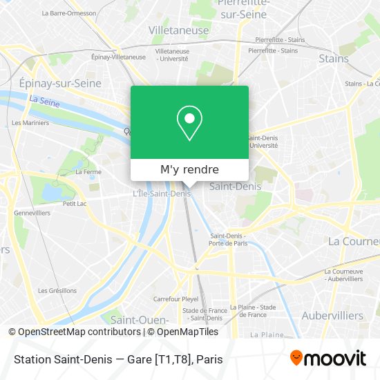 Station Saint-Denis — Gare [T1,T8] plan