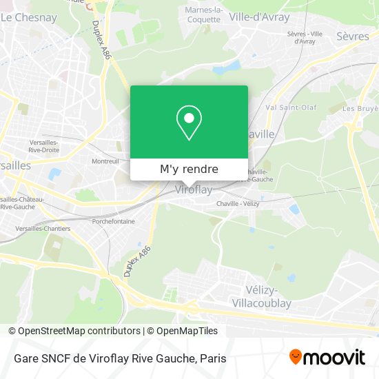 Gare SNCF de Viroflay Rive Gauche plan