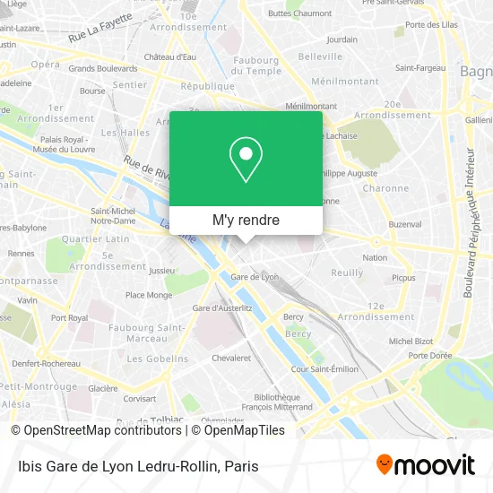 Ibis Gare de Lyon Ledru-Rollin plan