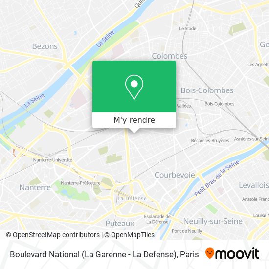 Boulevard National (La Garenne - La Defense) plan