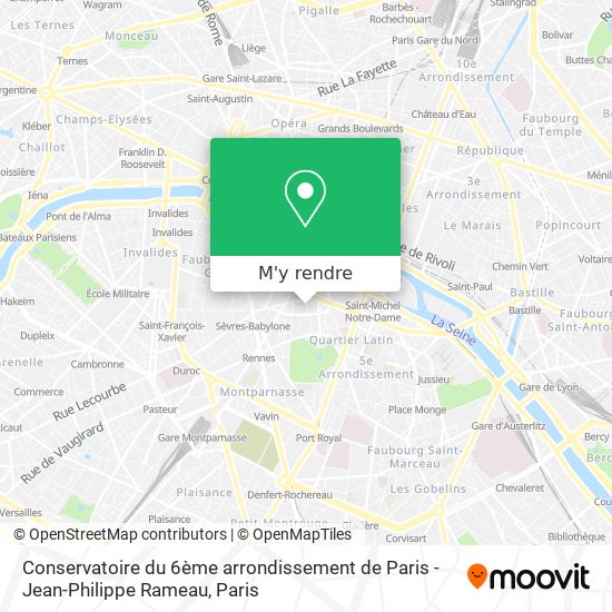Conservatoire du 6ème arrondissement de Paris - Jean-Philippe Rameau plan