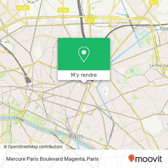 Mercure Paris Boulevard Magenta plan