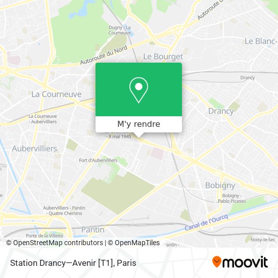 Station Drancy—Avenir [T1] plan