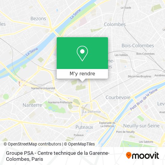 Groupe PSA - Centre technique de la Garenne-Colombes plan