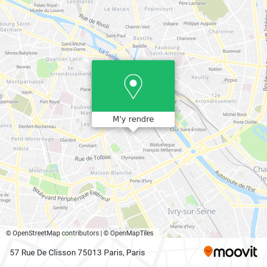 57 Rue De Clisson 75013 Paris plan
