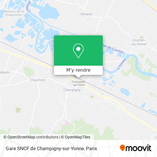 Gare SNCF de Champigny-sur-Yonne plan