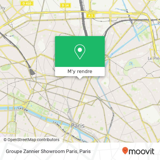 Groupe Zannier Showroom Paris plan