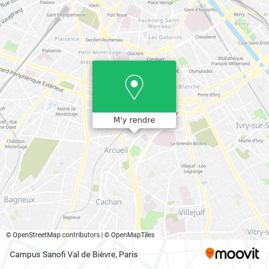 Campus Sanofi Val de Bièvre plan