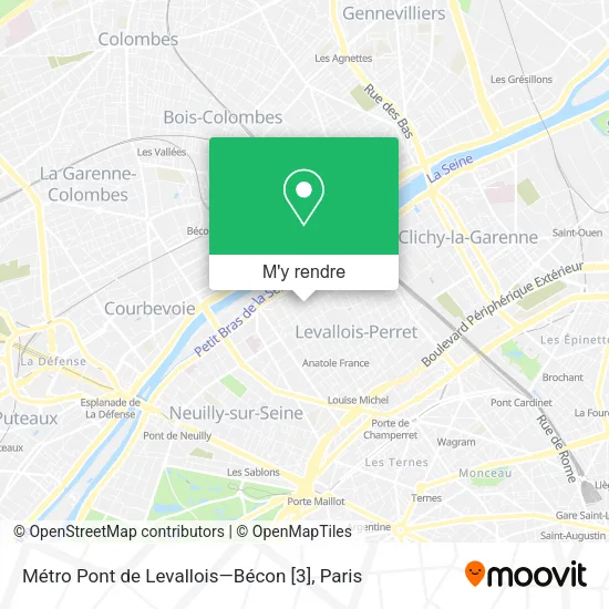 Métro Pont de Levallois—Bécon [3] plan