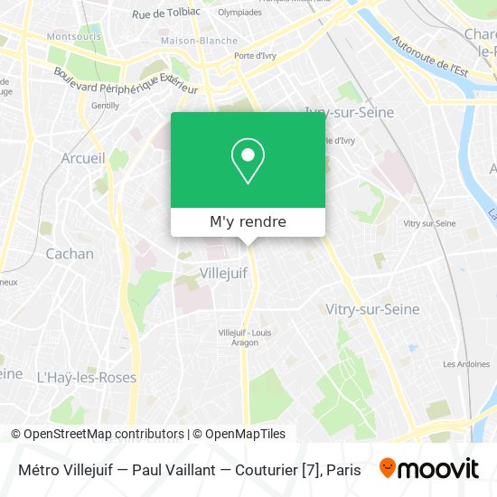Métro Villejuif — Paul Vaillant — Couturier [7] plan