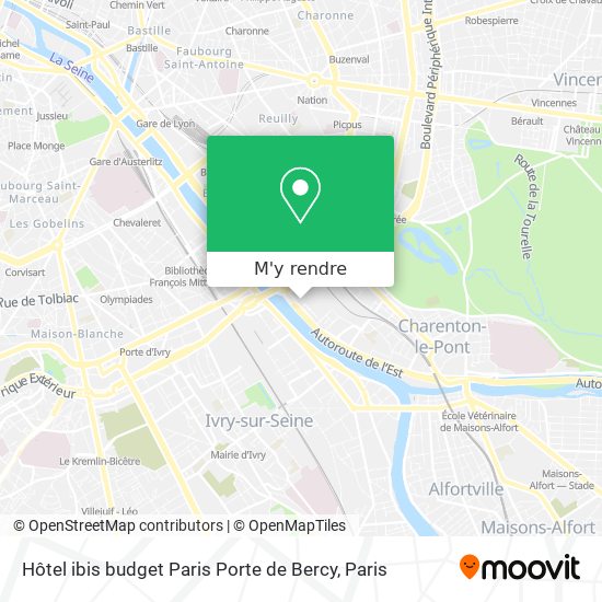 Hôtel ibis budget Paris Porte de Bercy plan