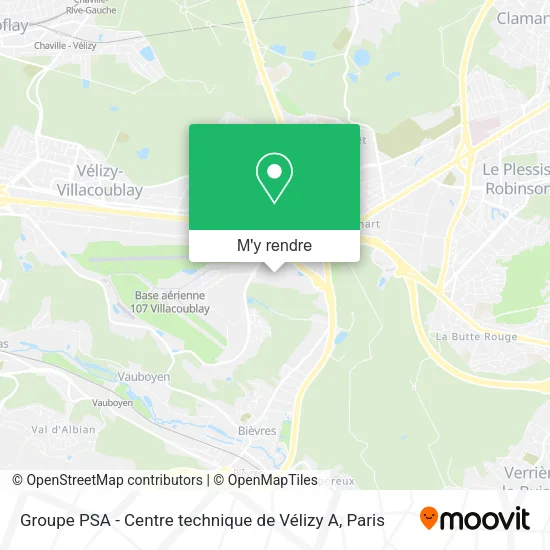 Groupe PSA - Centre technique de Vélizy A plan