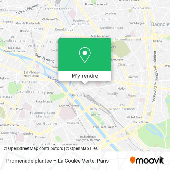 Promenade plantée – La Coulée Verte plan