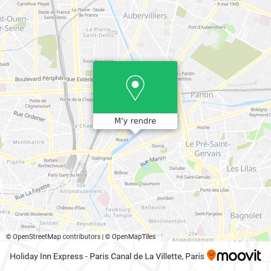 Holiday Inn Express - Paris Canal de La Villette plan