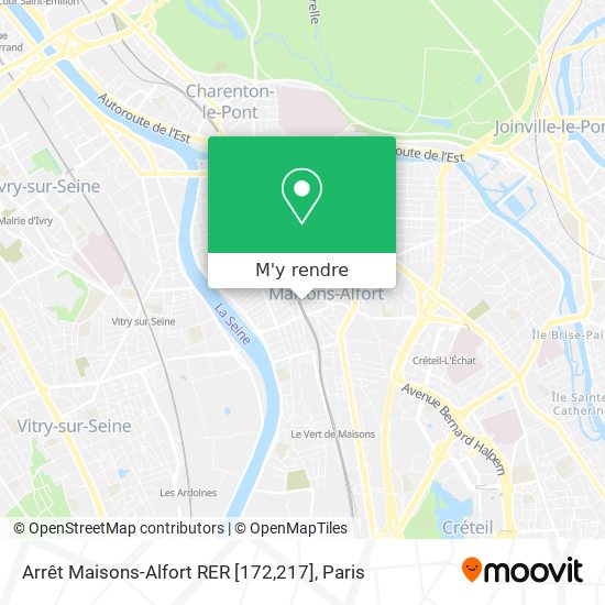 Arrêt Maisons-Alfort RER [172,217] plan