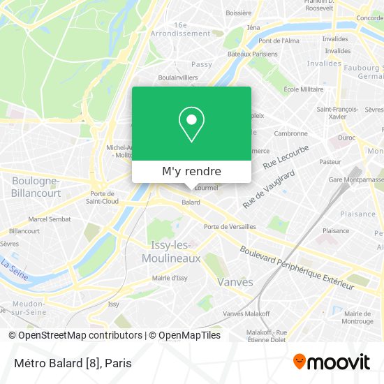 Métro Balard [8] plan