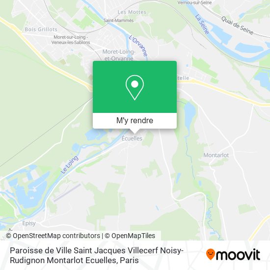 Paroisse de Ville Saint Jacques Villecerf Noisy-Rudignon Montarlot Ecuelles plan