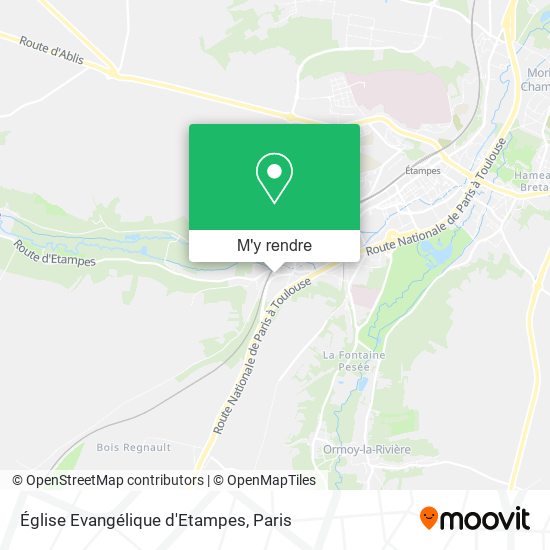 Église Evangélique d'Etampes plan