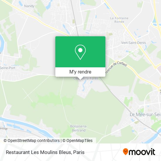 Restaurant Les Moulins Bleus plan