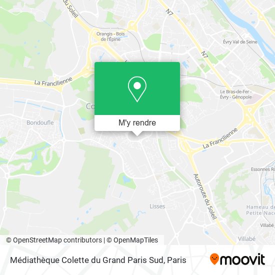 Médiathèque Colette du Grand Paris Sud plan