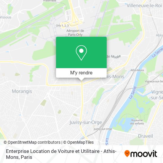 Enterprise Location de Voiture et Utilitaire - Athis-Mons plan