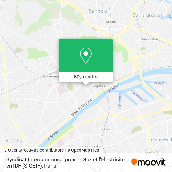 Syndicat Intercommunal pour le Gaz et l'Électricité en IDF (SIGEIF) plan