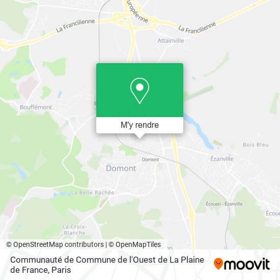 Communauté de Commune de l'Ouest de La Plaine de France plan