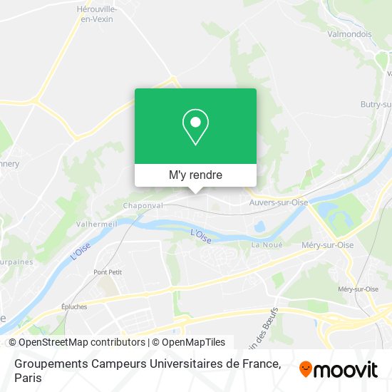 Groupements Campeurs Universitaires de France plan