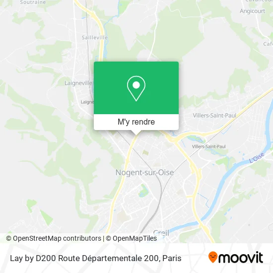 Lay by D200 Route Départementale 200 plan