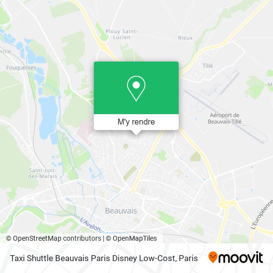 Taxi Shuttle Beauvais Paris Disney Low-Cost plan