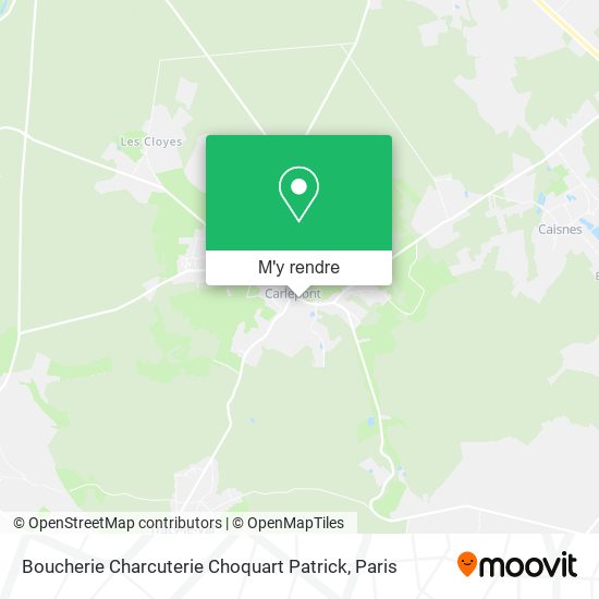 Boucherie Charcuterie Choquart Patrick plan