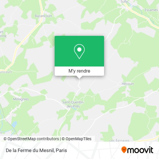 De la Ferme du Mesnil plan