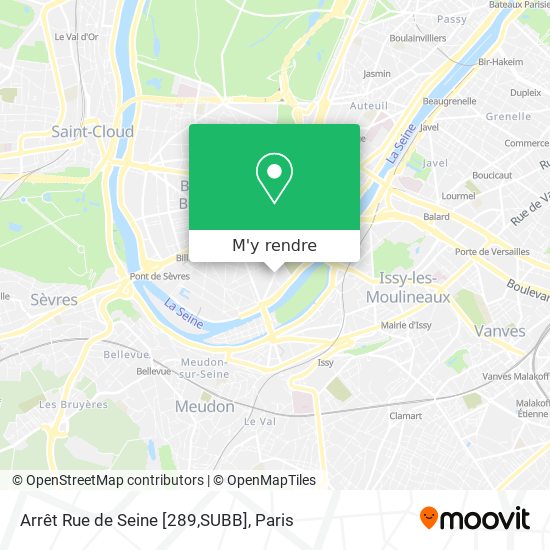 Arrêt Rue de Seine [289,SUBB] plan