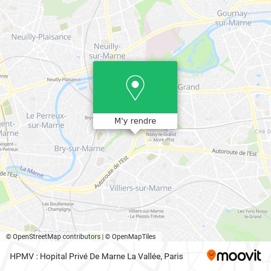 HPMV : Hopital Privé De Marne La Vallée plan