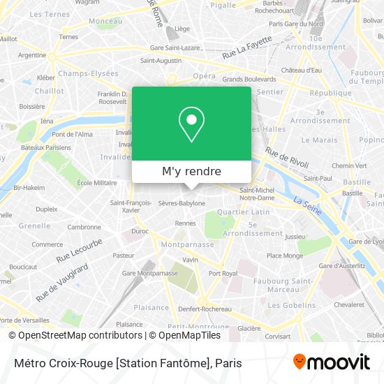 Métro Croix-Rouge [Station Fantôme] plan