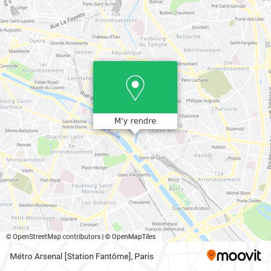 Métro Arsenal [Station Fantôme] plan