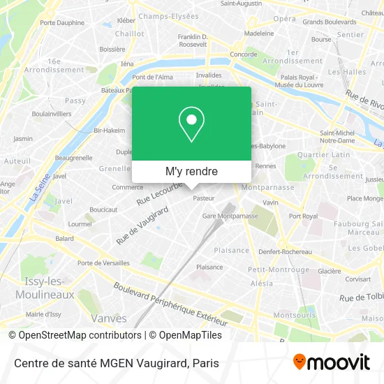 Centre de santé MGEN Vaugirard plan