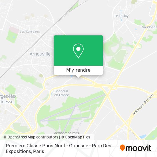Première Classe Paris Nord - Gonesse - Parc Des Expositions plan