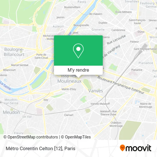 Métro Corentin Celton [12] plan