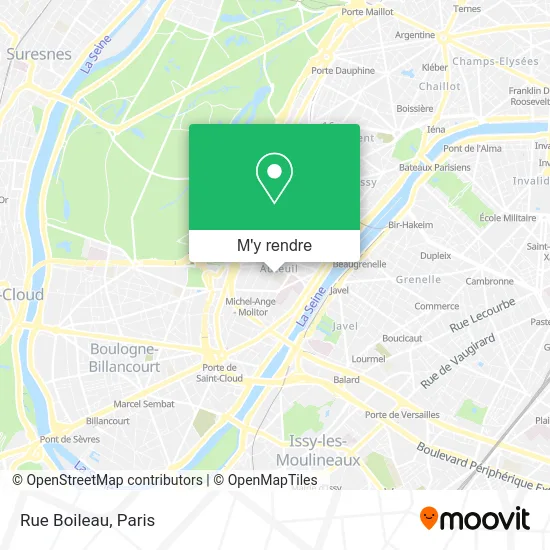 Rue Boileau plan