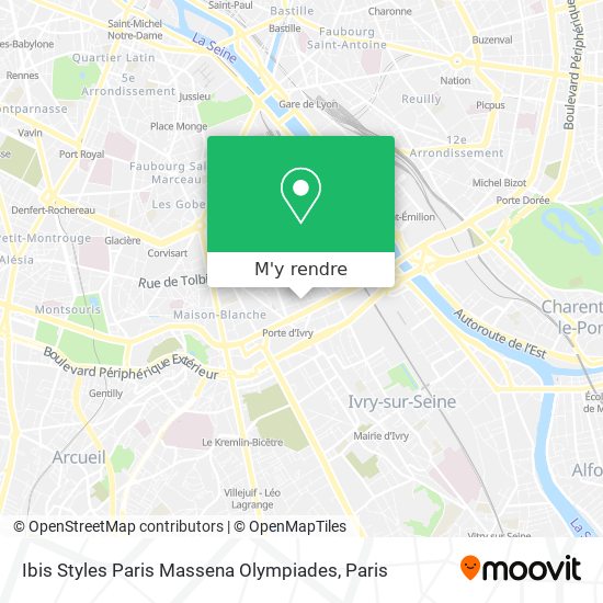 Ibis Styles Paris Massena Olympiades plan
