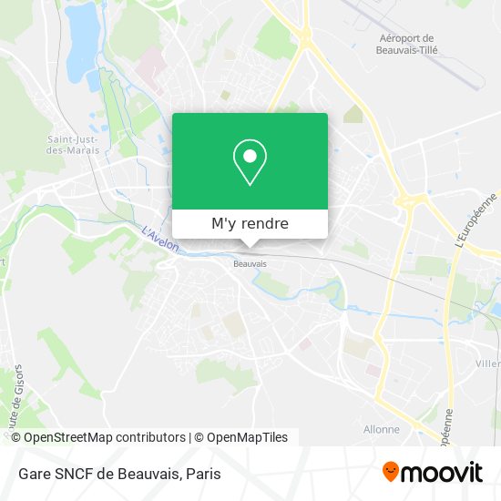 Gare SNCF de Beauvais plan