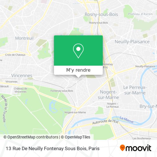 13 Rue De Neuilly Fontenay Sous Bois plan