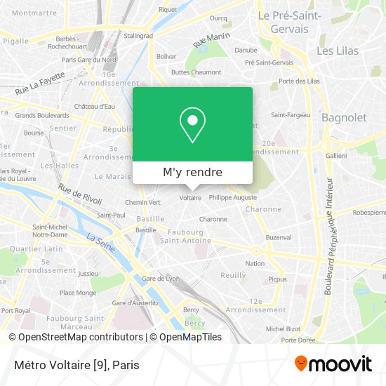 Métro Voltaire [9] plan