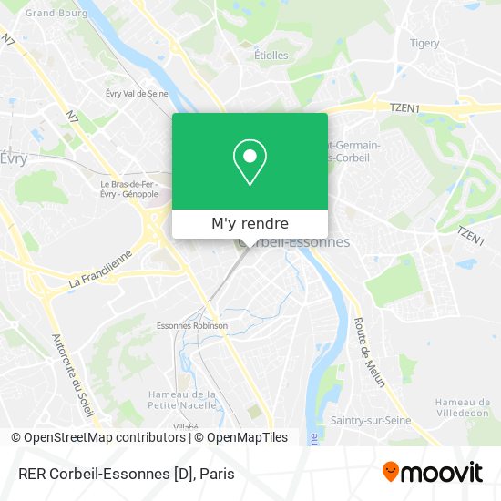 RER Corbeil-Essonnes [D] plan