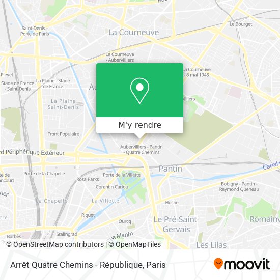 Arrêt Quatre Chemins - République plan
