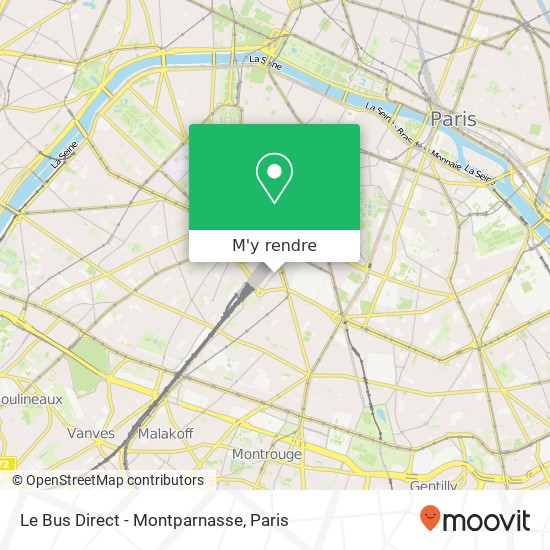 Le Bus Direct - Montparnasse plan