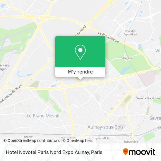 Hotel Novotel Paris Nord Expo Aulnay plan